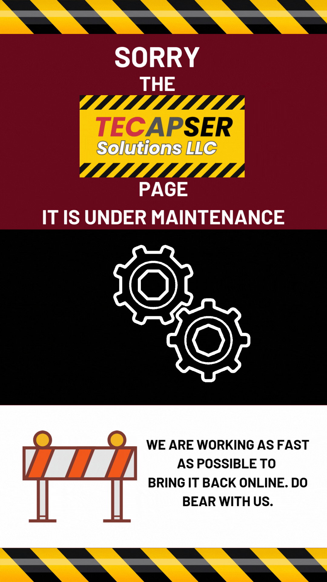 imagen y logo de tecapsersolutions en mantenimiento